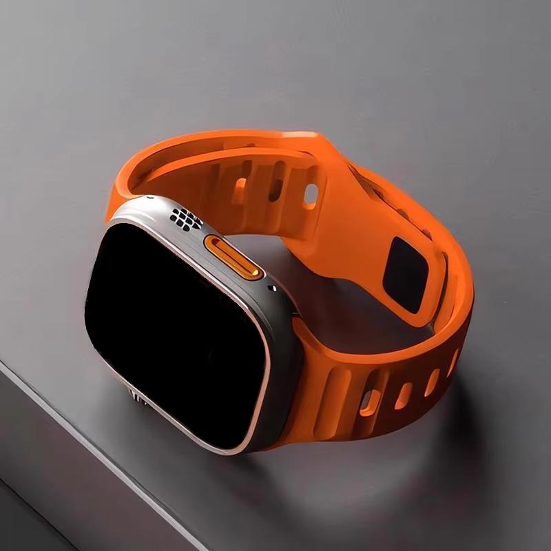 Ремешок Для Apple Watch Браслет 44мм 49мм 45мм 46 42мм 40мм 41мм спортивный Силиконовый браслет correa iwatch Серия 7 6 3 se 8 9 10 ultra 2