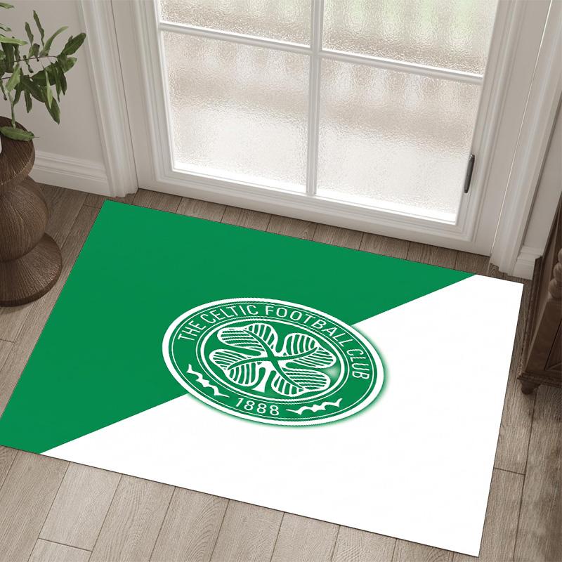 Celtic FC Design Crystal Velvet Carpet Cozy Non?Slip Printed Rug For Bedroom Living Room Entrance