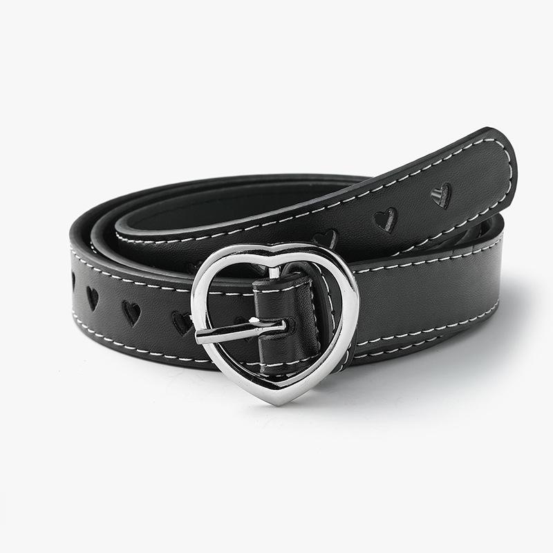 Один товар Love Buckle ремень женский в форме сердца с полным отверстием полый декоративный женский ремень