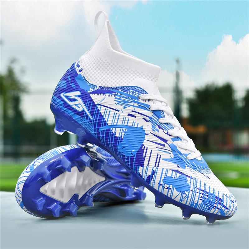 High-top football shoes 2024 new AG long nails TF broken nails youth sports shoes children's student sports training shoes