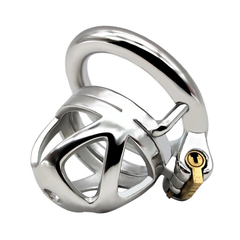 FAAK 7cm 304 Stainless Steel Man Chastity Cage Metal Chastity Cage Penis Lock for Male