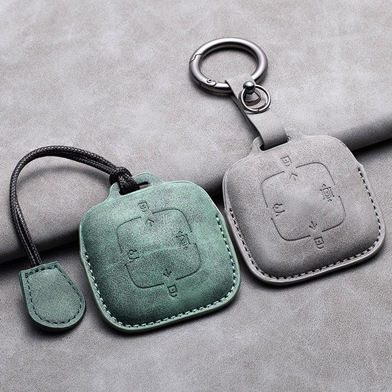 Кожаный чехол для автомобильного дистанционного ключа с 4 кнопками для Zeekr 001 X 2021 2022 2023 для Zeekr 001 009 с полной защитой, брелок для ключей