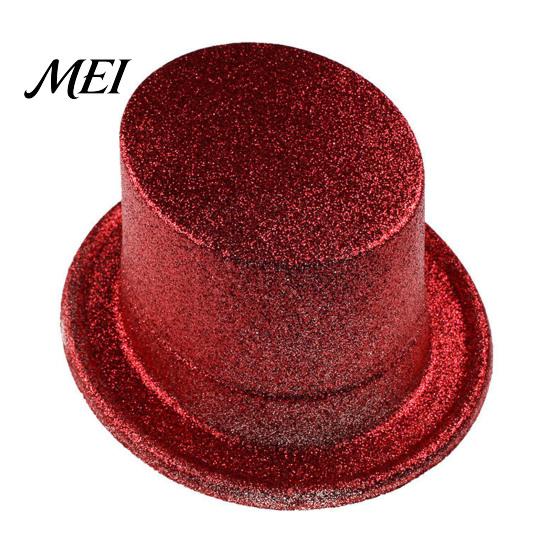 Reusable Party Hats for Annual Events Shiny Top Hats, Glitter Hat Adult Kids, Colorful Magician Hat, Victorian Dress Up Christmas Sparkling