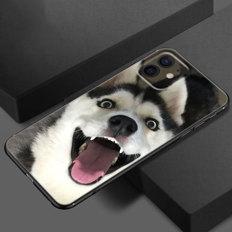 Чехол для телефона с забавным котом и собакой для Apple iPhone 13 12 Mini 11 Pro XS Max X XR 8 7 6S 6 Plus SE 2020 5S 5, мягкий черный чехол из ТПУ