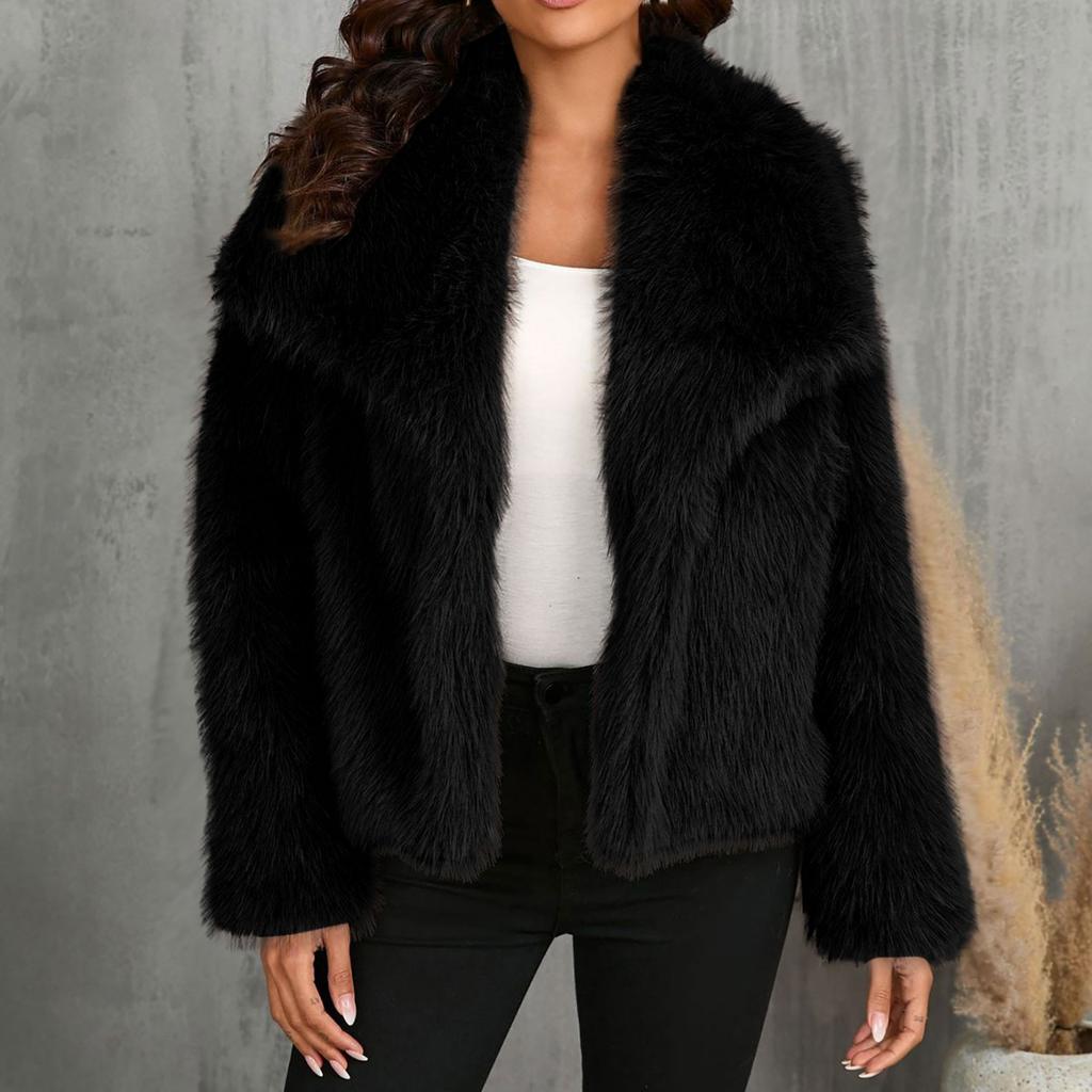 Fur Big Collar Synthetic Fur Coat Short Fashion Imitation Fox Fur Coat Fluffy Plush Women's Clothing