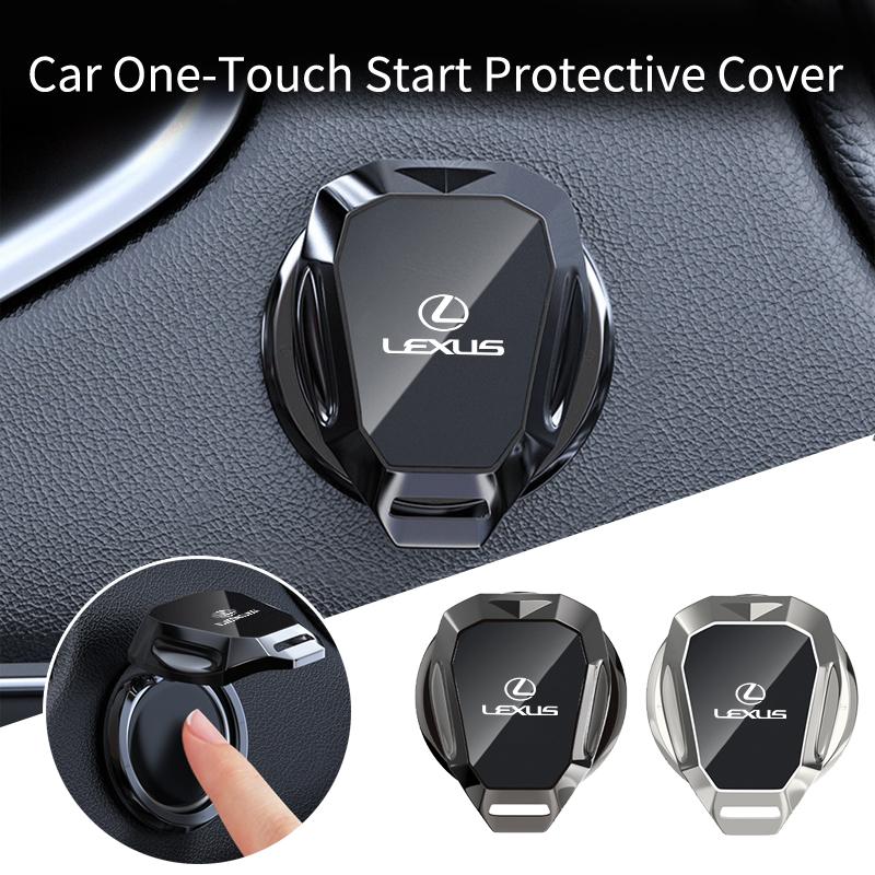 BJYL6 Interior Stickers Car One-Touch Start Button Cover Metal Start Case Accessories For Lexus ES RX LS GS NX CT ES300H ES330 ES240 E