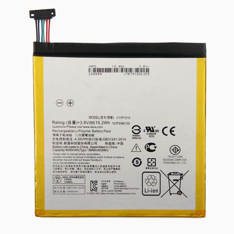 Original High Capacity C11P1510 Tablet Battery For ASUS ZenPad S 8.0 Z580CA 4000mAh