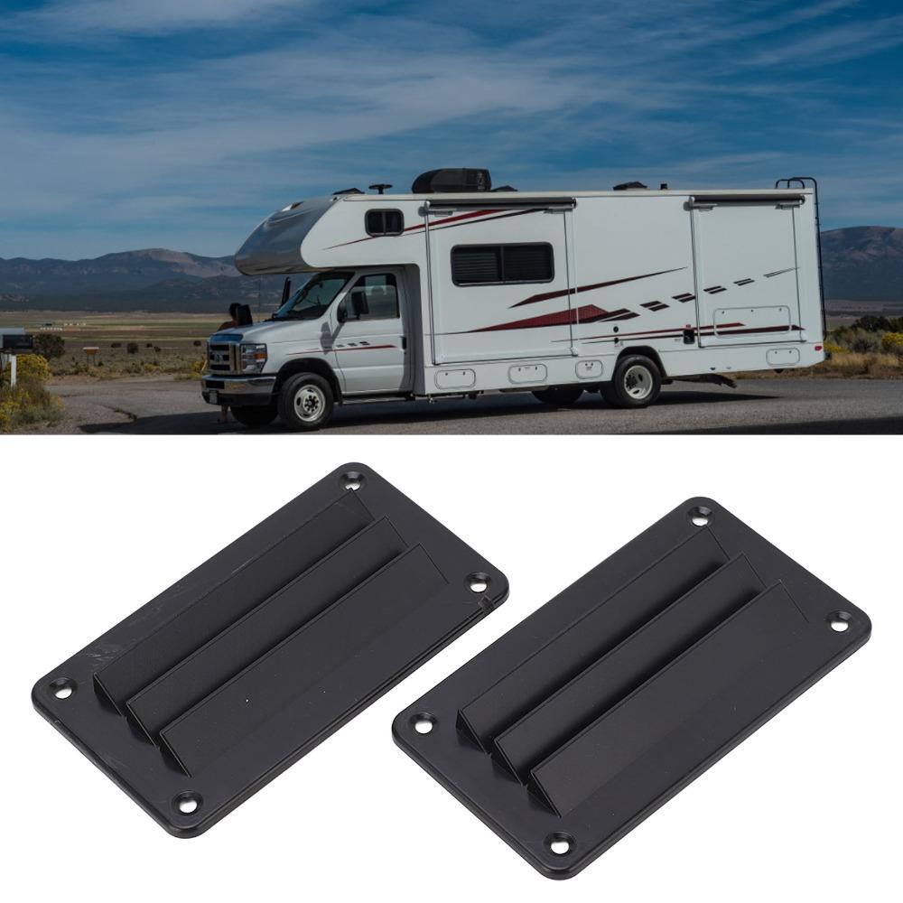 2pcs Black RV Air Vent Louver Vent Cover Outlet Grille Louver RV Ventilation Outlet Office Use