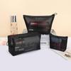 Large Capacity Travel Cosmetic Bag with Transparent Mesh
