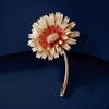 Retro Elegant Sunflower Brooch, High-End Female Delicate Daisy Brooch, Niche Design Sense, Pin, Jacket With Accessories