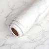 Isdy Removable Wallpaper Stickers for Wallpaper Remakes and Renovations, Cutting Sheet Wall Stickers (45cm X 10m, Marble/White Gray Marble)