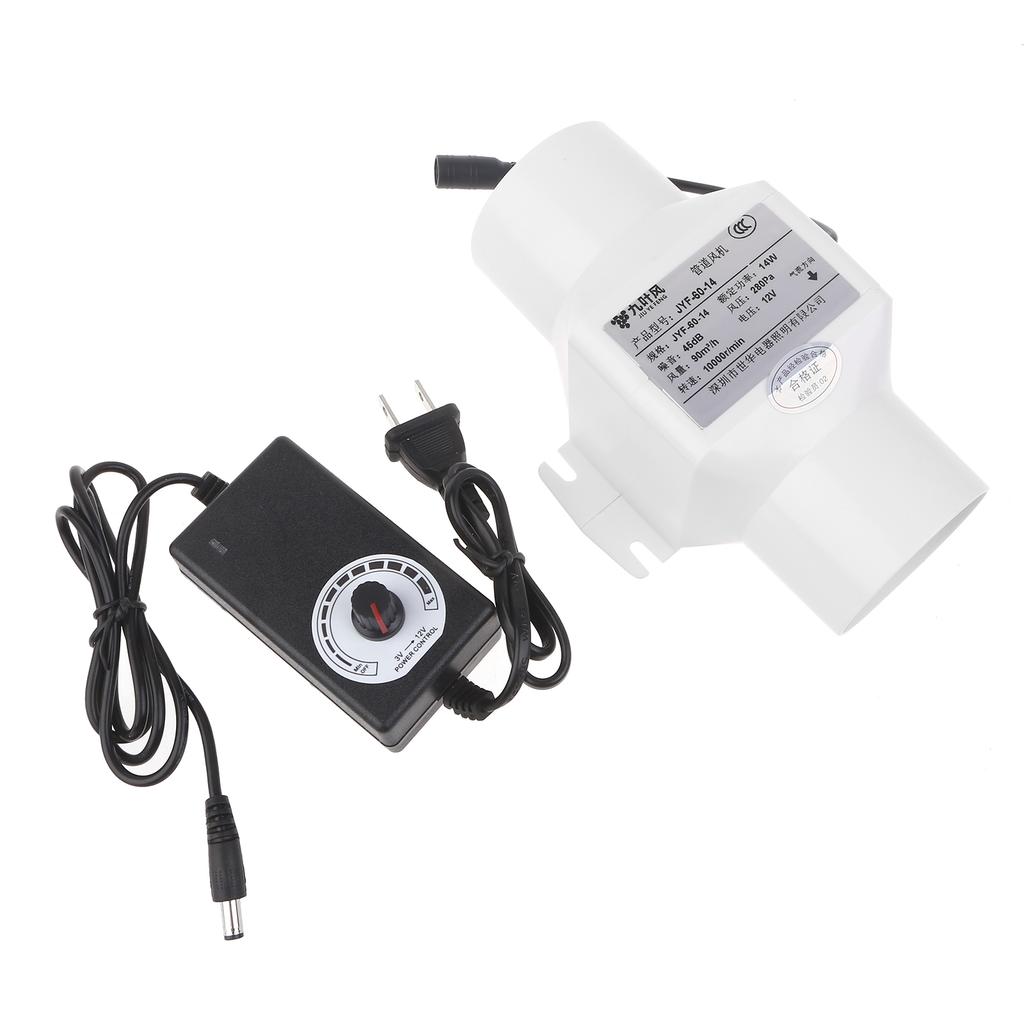 60мм Вытяжной вентилятор Низкий уровень шума Канальный Гидропонный Воздуходув Регулируемый по скорости Вытяжной вентилятор для Вентиляции Дома Ванной Комнаты