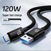 10A 120W Super Fast Charging Braided USB To Type-C Cable for Huawei P70/P80 & Honor 400/80