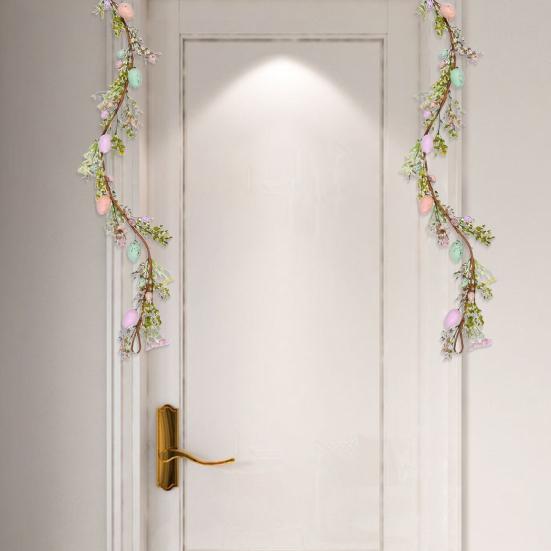 Yousheng пасхальный венок, украшение, искусственная пасхальная гирлянда с яйцами и ягодами для весеннего декора дома, двери, стены, окна