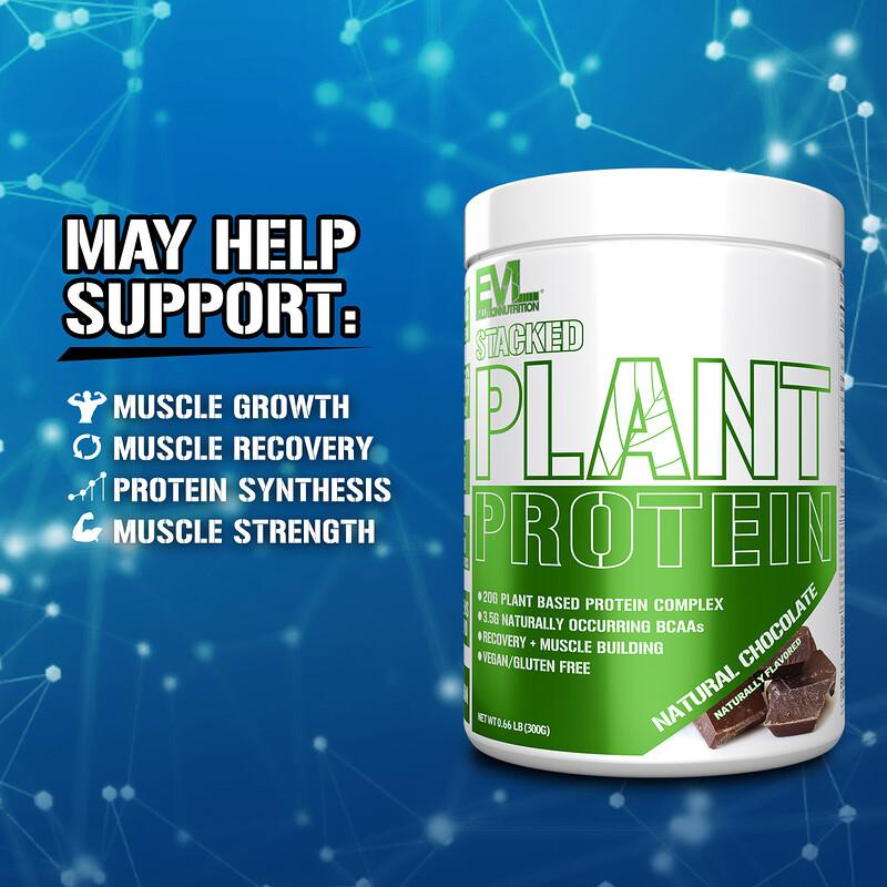Stacked Plant Protein, Natural Chocolate, 0.66 lb (300 g)