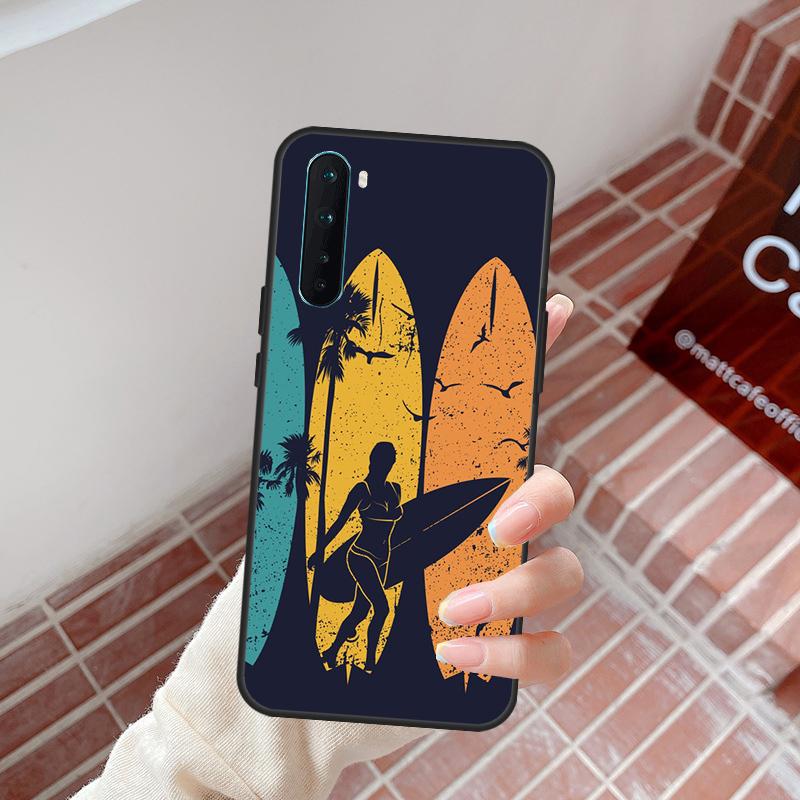 Surfing Art Surf Girl Case For OnePlus Nord 5 CE 2 3 4 Lite N20 N30 OnePlus 15 13 12 11 10R 13R 10T 13T 12R Cover