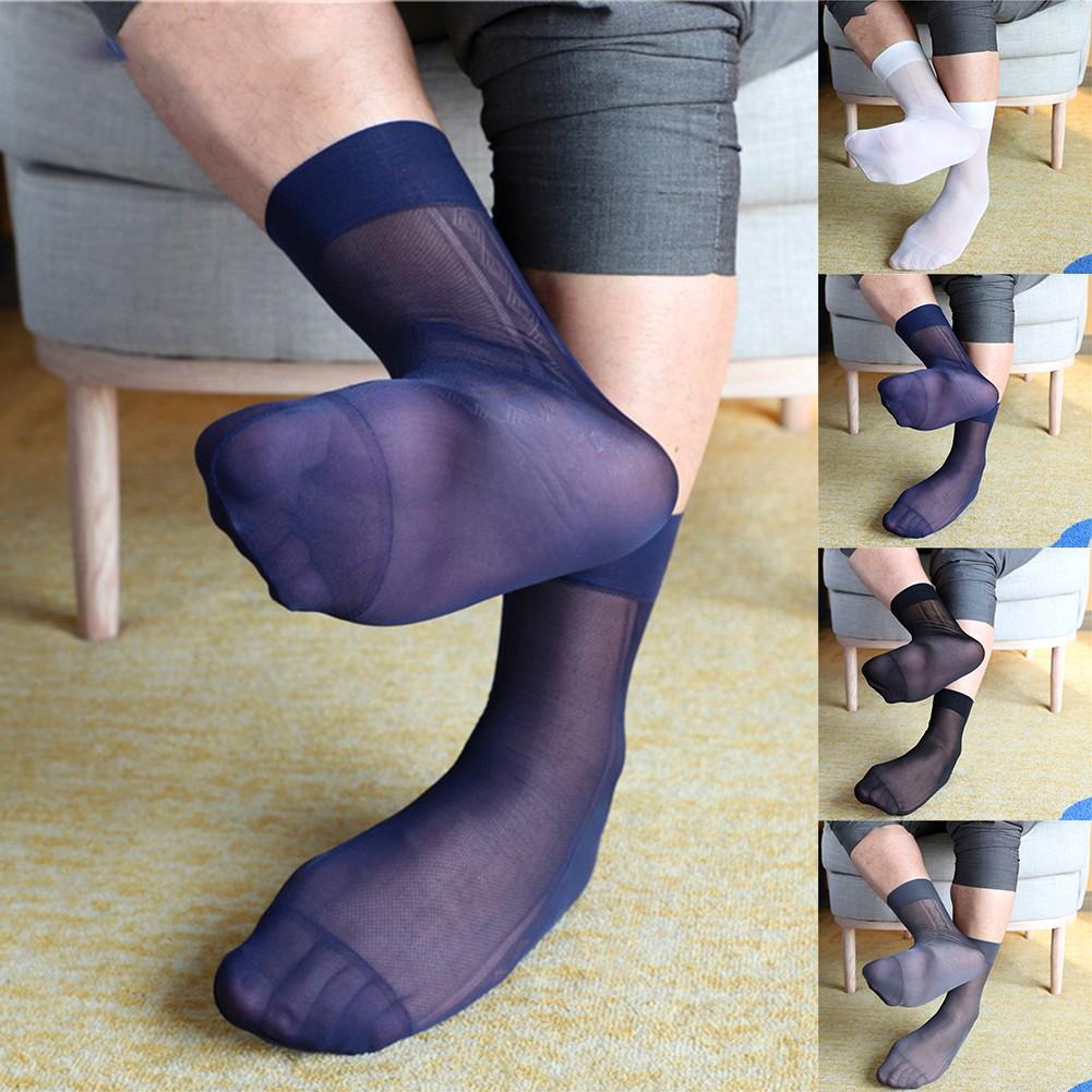 Носки мужские эластичные вечерние формальные легкие прозрачные