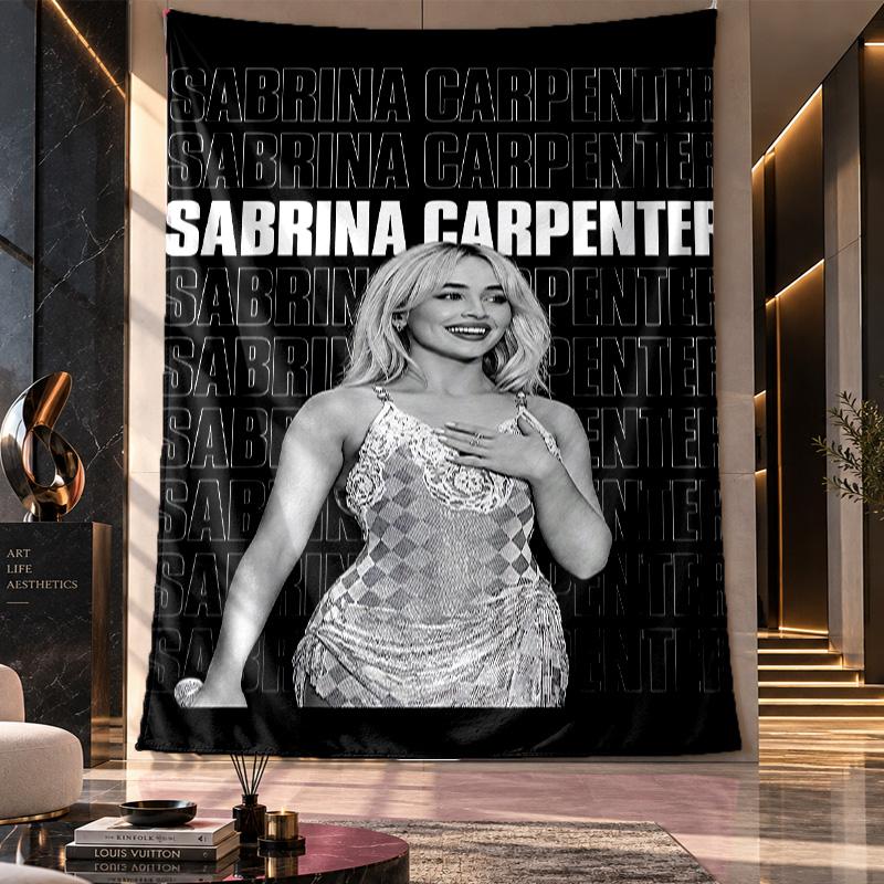 Wall Hanging Tapestry,Sabrina Carpenter Printed Fabric Backdrop For Dorm Room Party Decoration