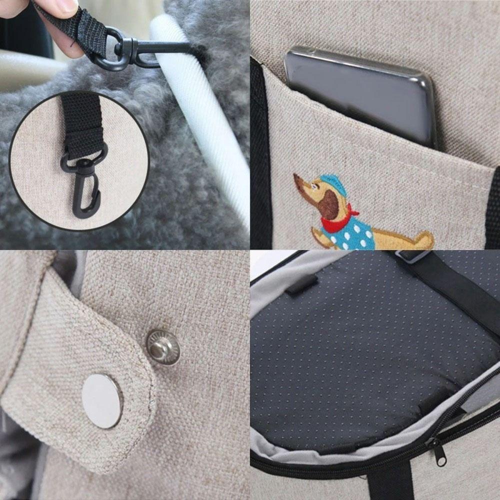 Soft Puppy Car Seat Cute Dog Car Backpack Pet Nest Pet Central Control Car Seat for Dogs Cats