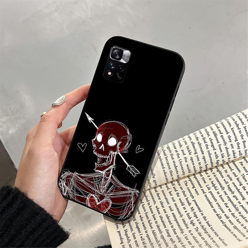 Чехол для телефона с рисунком скелета для Xiaomi Redmi note 13 12 Pro 11S 11 10 Pro 10S 12S Redmi 13 14C 10 13C