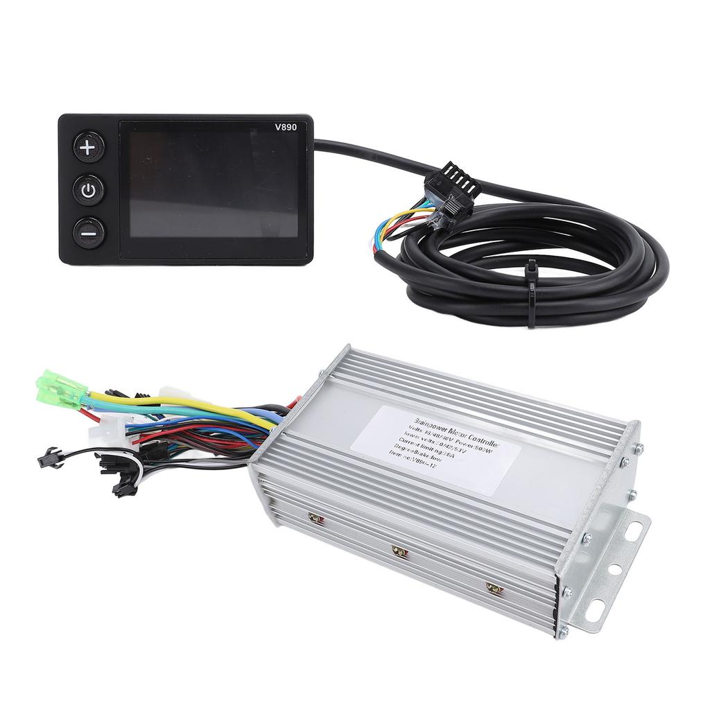 Комплект контроллера для электровелосипеда 36 В/48 В/60 В 500 Вт, водонепроницаемый, 28 А, контроллер V890 с ЖК-дисплеем