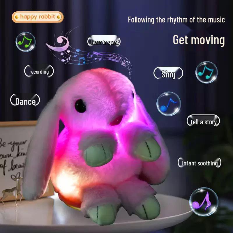 Electric Singing and Dancing Rabbit - Baby Soothing Toy with Recording and Speaking Functions