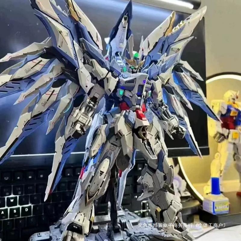 Gundam model kit, Saint Seiya series with wings and base, birthday gift display, youth anime action figure, random colour