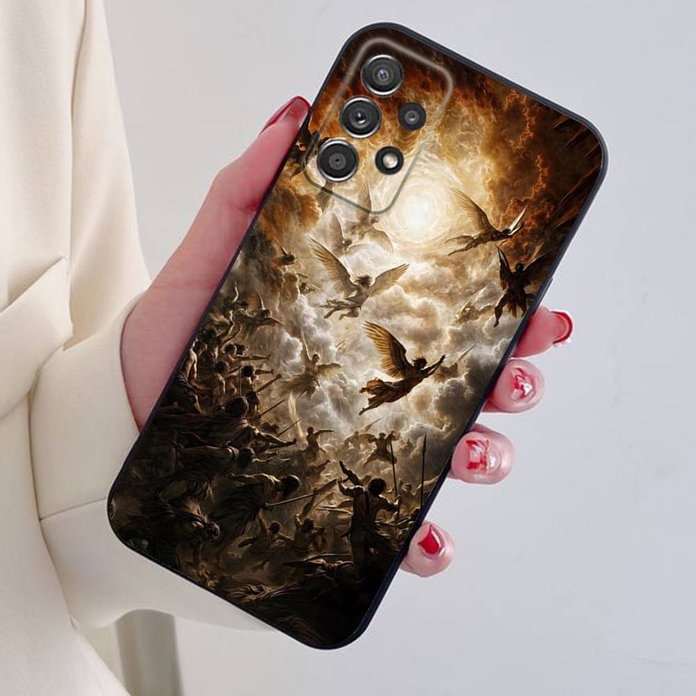 Renaissance Art Paintings Phone Case For Samsung S25,24,21,22,23,30,Ultra,20,Plus Black soft silicone case