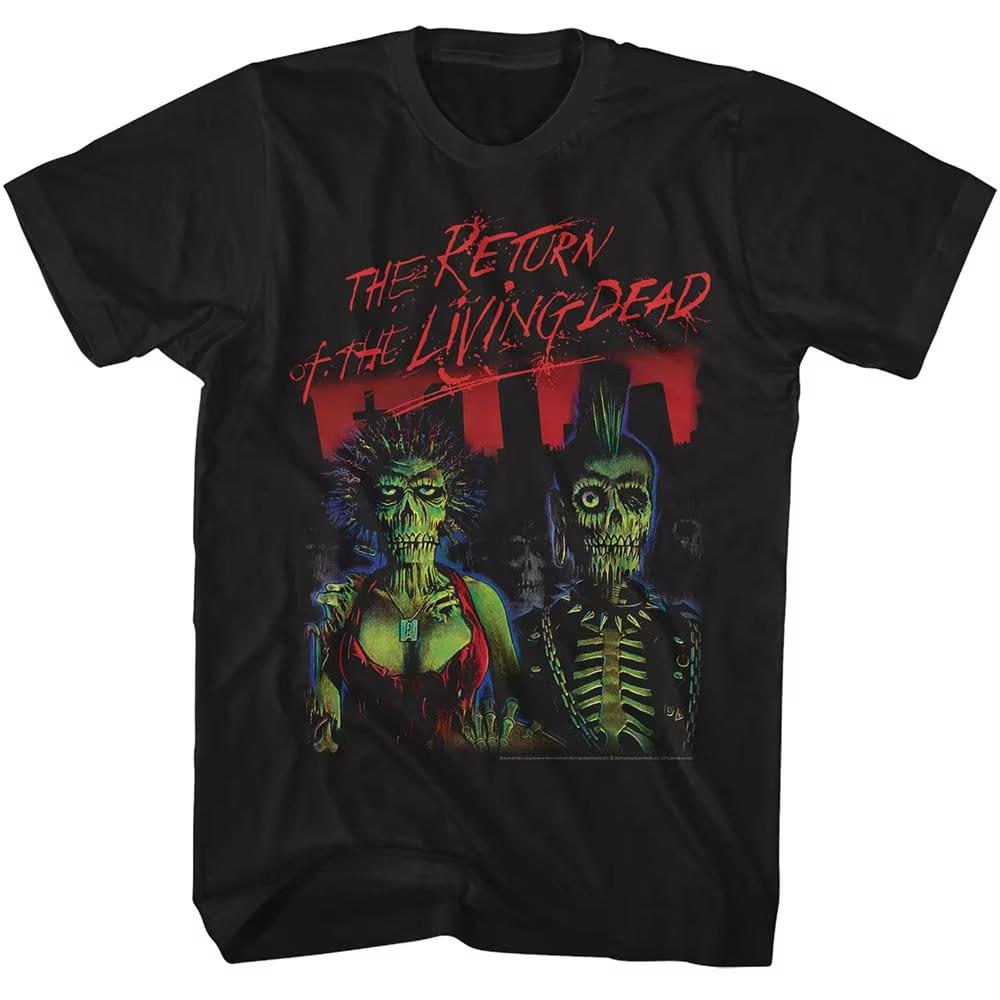 Футболка The Return of The Living Dead Унисекс Летняя Панк Зомби Хоррор Графическая С коротким рукавом Уличная Одежда Свободный крой Футболка для Фанатов Фильма