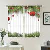 2 Pieces, Christmas Ball, Christmas Tree Curtains -30% Blackout - Suitable for Living Room, Bedroom, Kitchen, Home Decoration