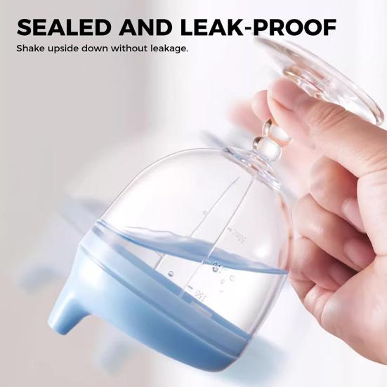 150 мл Детская винная кружка с удобной ручкой, силиконовым чехлом, бокалом для вина, кружкой для напитков, непроливающейся, обучающей кружкой с воздуховыпускным отверстием, пластиковой крышкой