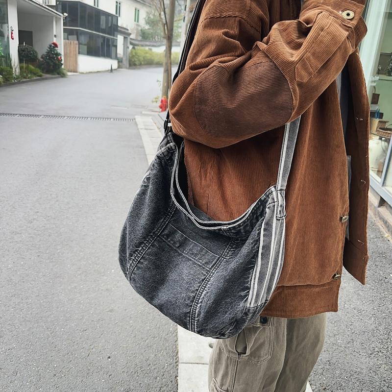 Denim Tote Bag Women's Large Capacity Shoulder Crossbody Bag