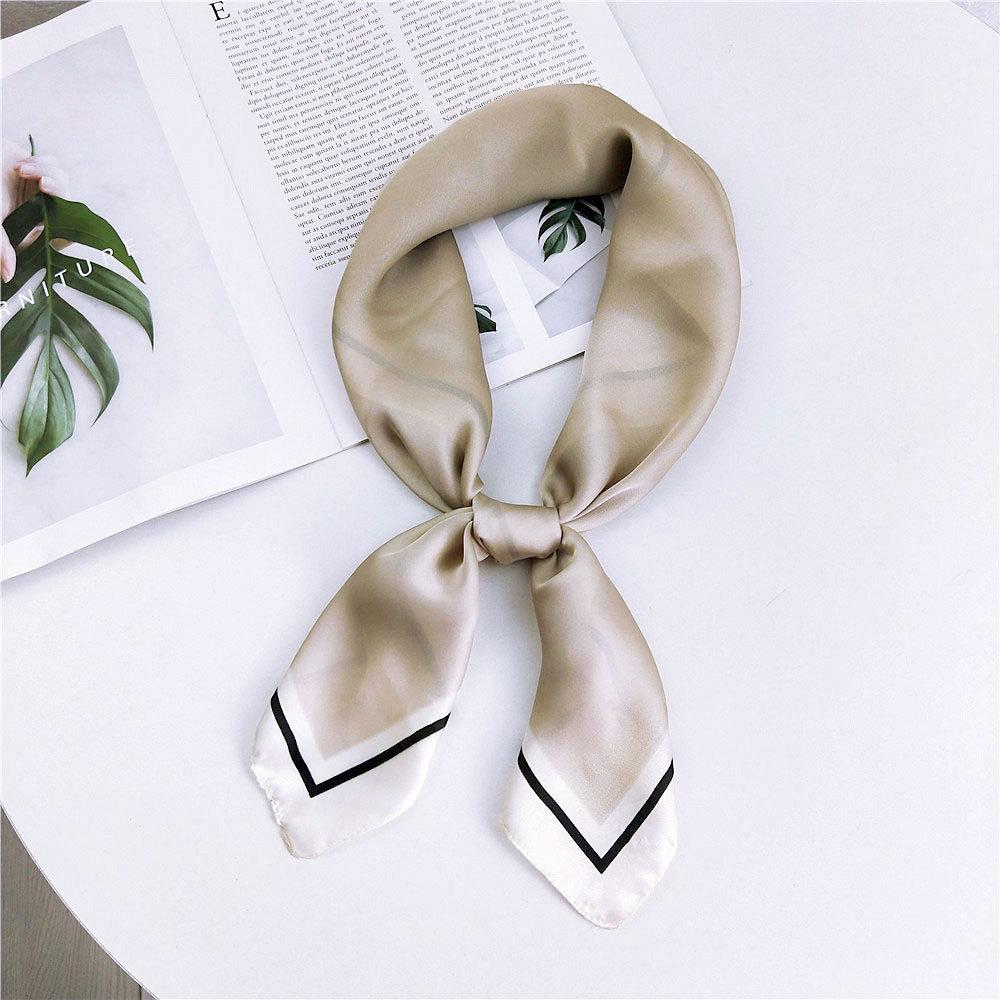 Модный декоративный шарф, повязка для волос, резинка для волос 70, маленький квадратный шарф, шелковый шарф, женский весенне-осенний универсальный маленький шарф, профессиональный шарф