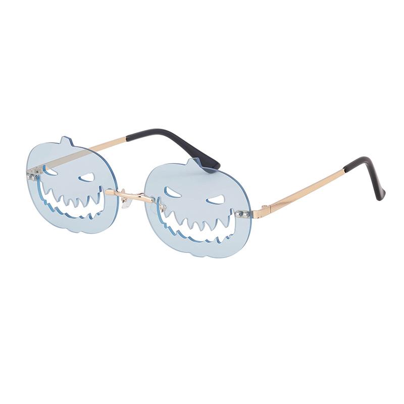 Персонализированные солнцезащитные очки 'Тыква' Женские модные безободковые солнцезащитные очки Забавные очки Солнцезащитные очки