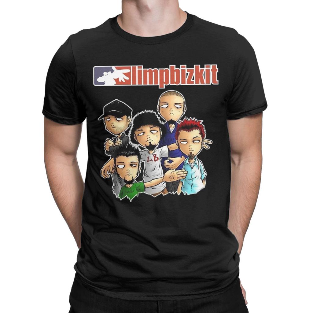 Limp Bizkit Band T Shirt Men Pure Cotton Novelty T-Shirts O Neck  Tees Short Sleeve Clothing Graphic