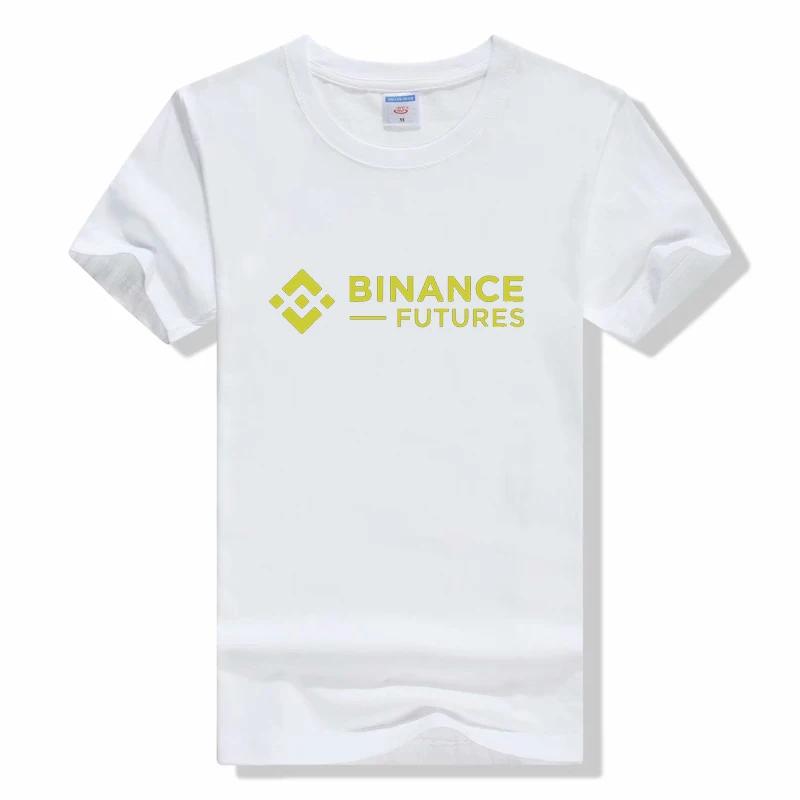 Футболка для майнеров криптовалюты Binance Coin модная повседневная с круглым вырезом с рукавами футболка