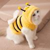 2026 Pet Kitten Clothes COS 3D Bee Transformation Dress Small Dog Autumn/Winter Velvet Clothes Dog Clothes