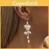 Fashionable Gold 2023 Plated Geometric Tassel Earrings With Faux Pearl For Women