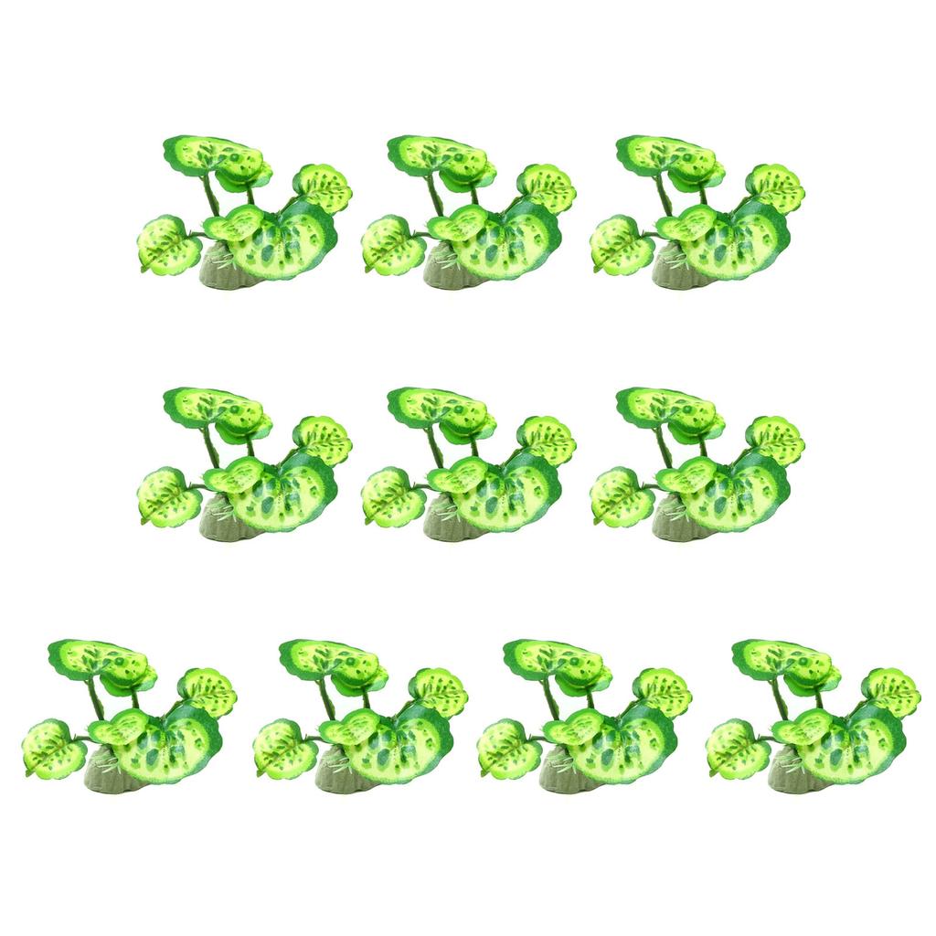 10 шт. Аквариумные растения Тонущее украшение Реалистичное искусственное растение Аквариумы Ландшафтный орнамент Террариумный ландшафт