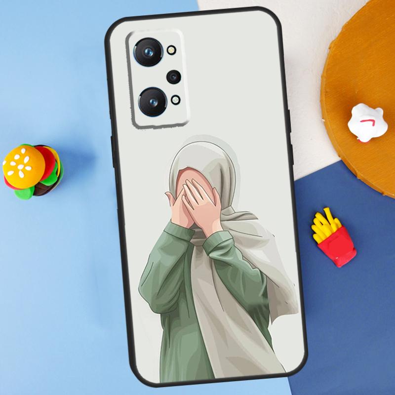 Мусульманский Исламский Арабский Хиджаб Девушка Для Realme C55 C67 C61 C75 C53 C51 C21Y C25S GT 6 6T 5 GT7 Pro 10 11 12 13 14 Pro Plus Чехол