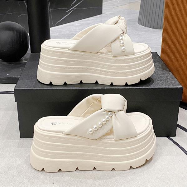 Модные пляжные туфли Домашние тапочки Тапочки на платформе Женские шлепанцы Сабо Натуральная кожа 2025 Женская обувь из натуральной кожи Женские тапочки