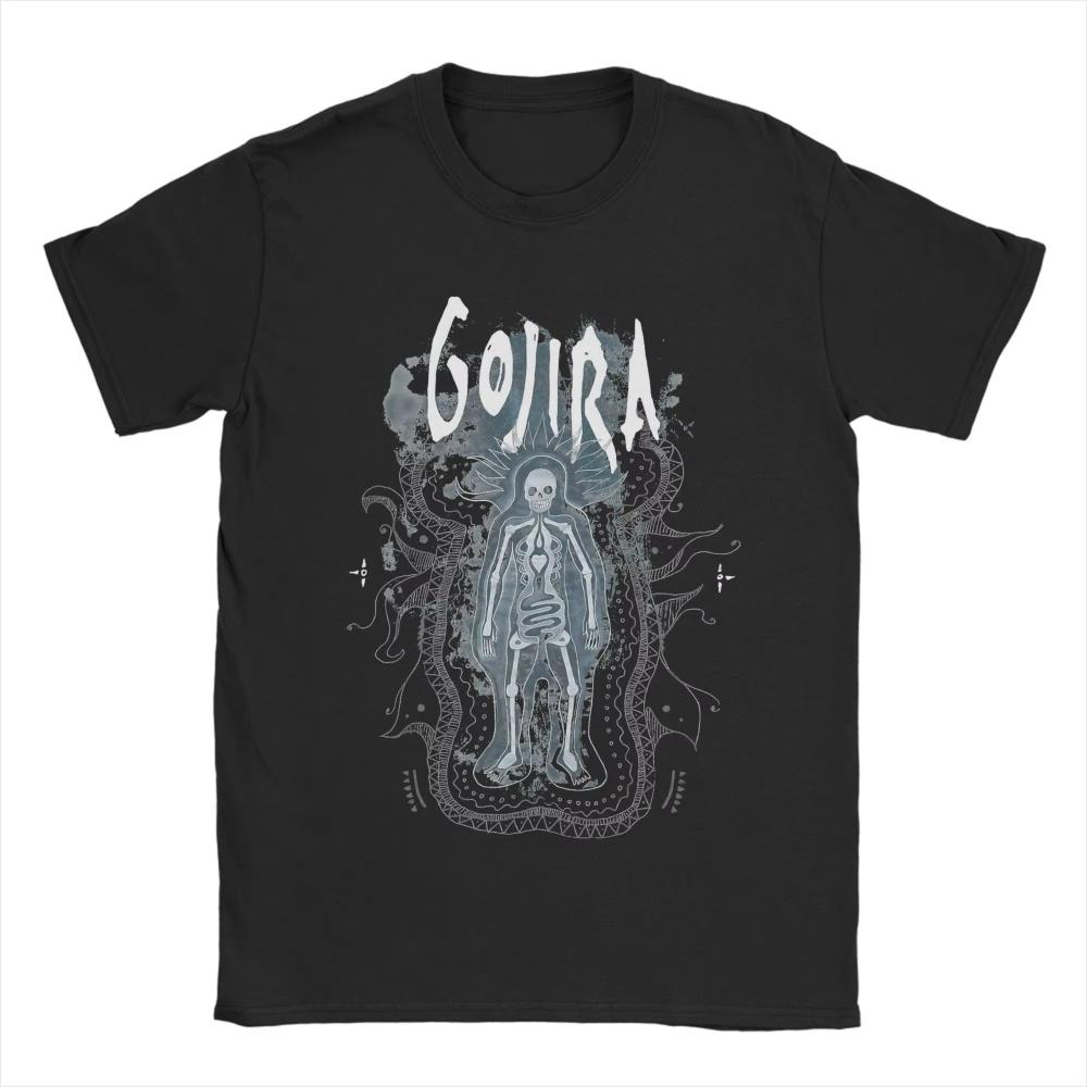 Unisex Women Gojiras Rock Metal Band Printed T Shirt Cotton Tops Novelty Short Sleeve O Neck Tees Gift Idea Oversized Tshirts
