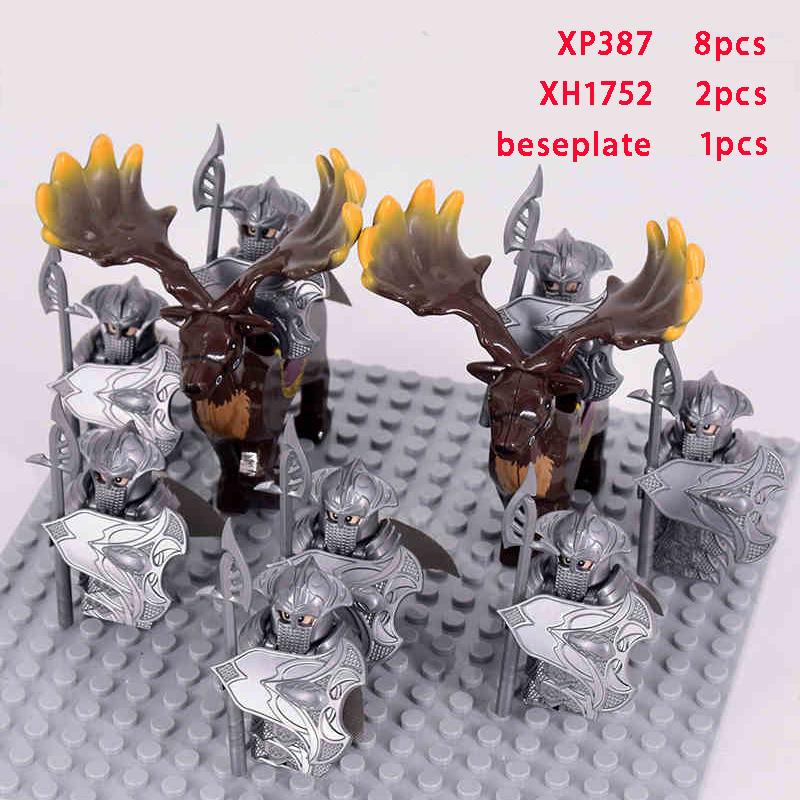 8 шт./лот эльфы солдат орки армия фигурки LOTR доспехи стража воин лучник средневековые рыцари строительные блоки кирпичи игрушки подарки