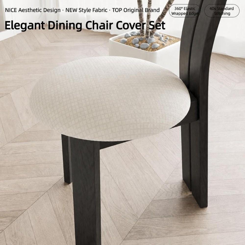 Thick Plush Chair Cushion Non Slip Stool Cover All-inclusive Chair Protector Cover Home Use