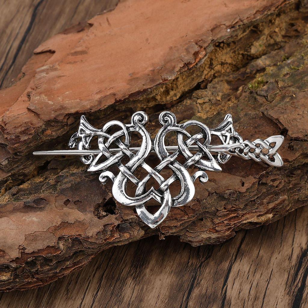 Заколка для волос «Сердце викинга», винтажные аксессуары в стиле скандинавской мифологии для женщин