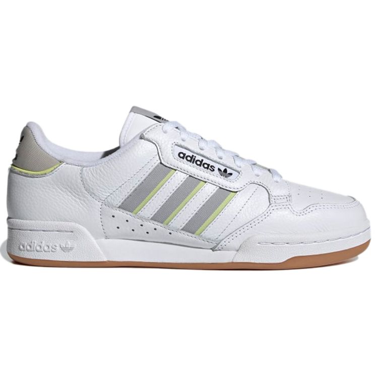 Adidas Оригинальные Continental 80 Stripes Прочные Легкие Низкие Кеды для Скейтбординга Мужские Кроссовки Серебристо-Серый FX5098