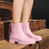 Medium Tube Rain Shoes Women's British Style Fashion Daily Water Shoes Waterproof, Wear-resistant and Non-slip Rubber Shoes Rain Boots