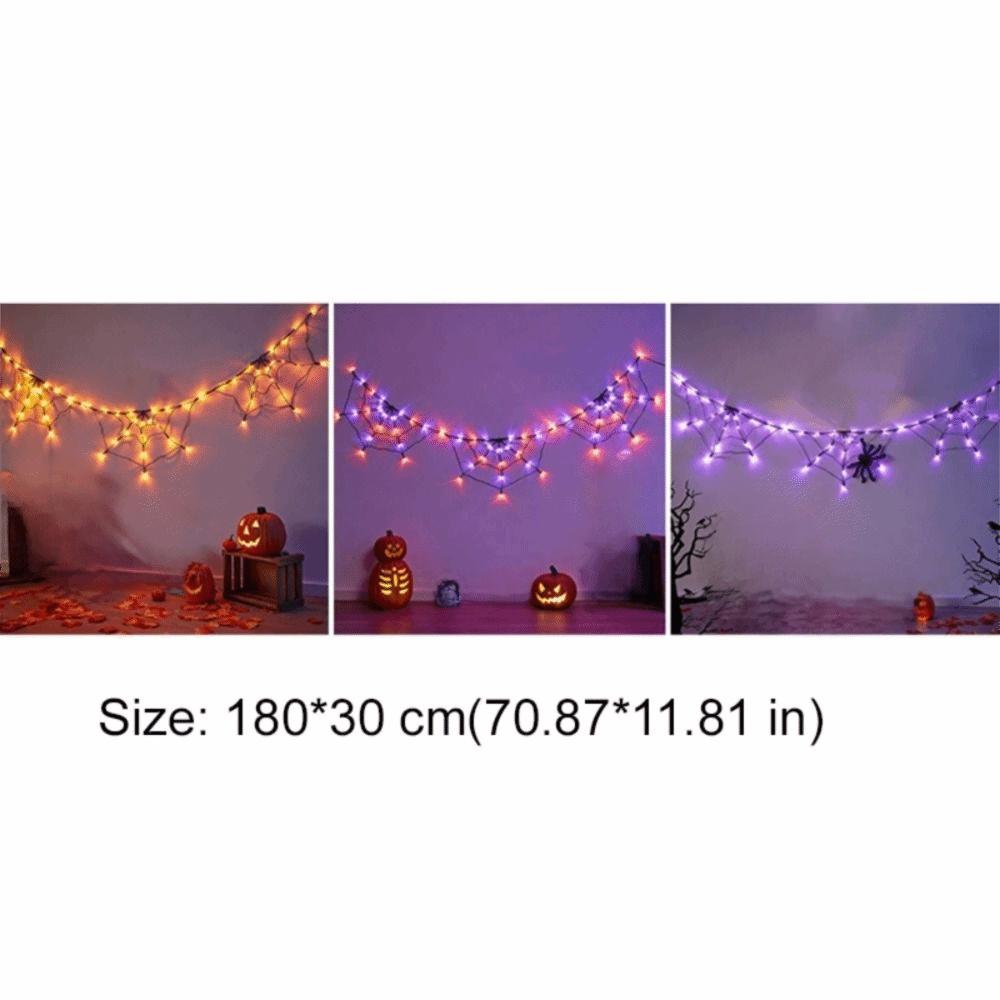 Waterproof Halloween Cobweb String Light 1.8 M Halloween Party LED Light  Haunted Household