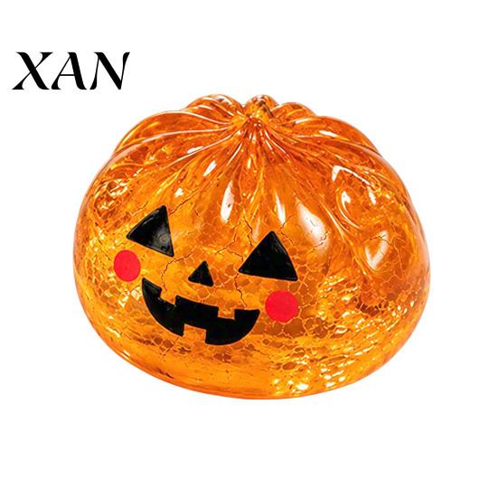Dumpling Stress Ball 1/5Pcs Halloween Relief Toy, Pumpkin Ghost Eyeball Steamed Bun Soft Toy Squeeze Sensory Fidget for Adults Kids Orange Reliever