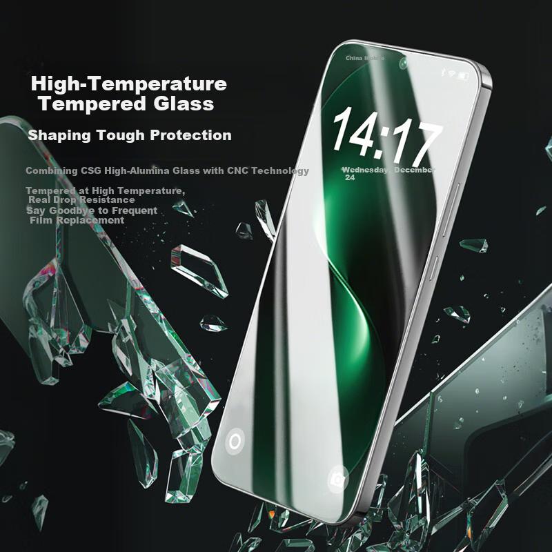 Pisen Tempered Glass Screen Protector for Huawei Nova 15 Pro/Ultra, Full-Screen HD Anti-Fingerprint Anti-Drop Protective Film, 2 Pieces